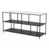 Zuo Modern Singularity Console Table White and Black - Angled - Zuo Modern Singularity Console Table White and Black - Angled