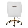 Zuo Modern Madelaine Office Chair in White and Gold - Back View - Zuo Modern Madelaine Office Chair in White and Gold - Back View
