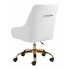 Zuo Modern Madelaine Office Chair in White and Gold - Back Angled - Zuo Modern Madelaine Office Chair in White and Gold - Back Angled