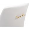 Zuo Modern Madelaine Office Chair in White and Gold - Backrest Close-up