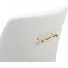 Zuo Modern Madelaine Office Chair in White and Gold - Backrest Close-up - Zuo Modern Madelaine Office Chair in White and Gold - Backrest Close-up