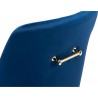 Zuo Modern Madelaine Office Chair Navy Blue and Gold - Back Rest Detail