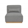 Sunpan Carbonia Swivel Lounge Chair In Fontelina Grey - Front