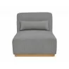Sunpan Carbonia Swivel Lounge Chair In Fontelina Grey - Front - Sunpan Carbonia Swivel Lounge Chair In Fontelina Grey - Front