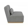 Sunpan Carbonia Swivel Lounge Chair In Fontelina Grey - Side - Sunpan Carbonia Swivel Lounge Chair In Fontelina Grey - Side