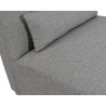 Sunpan Carbonia Swivel Lounge Chair In Fontelina Grey - Seat Close-up