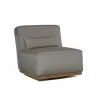 Sunpan Carbonia Swivel Lounge Chair In Palazzo Taupe - Angled - Sunpan Carbonia Swivel Lounge Chair In Palazzo Taupe - Angled