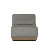 Sunpan Carbonia Swivel Lounge Chair In Palazzo Taupe - Front - Sunpan Carbonia Swivel Lounge Chair In Palazzo Taupe - Front