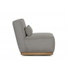Sunpan Carbonia Swivel Lounge Chair In Palazzo Taupe - Side