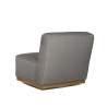Sunpan Carbonia Swivel Lounge Chair In Palazzo Taupe - Back Angled