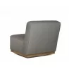 Sunpan Carbonia Swivel Lounge Chair In Palazzo Taupe - Back Angled - Sunpan Carbonia Swivel Lounge Chair In Palazzo Taupe - Back Angled