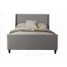 Alpine Furniture Amber California King Bed in Grey Linen - Front - Alpine Furniture Amber California King Bed in Grey Linen - Front