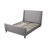 Alpine Furniture Amber California King Bed in Grey Linen - Angled without Cushion