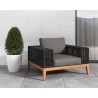 Sunpan Salerno Armchair Grey Front View
