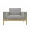 Sunpan Salerno Armchair Taupe Front - Sunpan Salerno Armchair Taupe Front