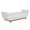 Sunpan Benicio Bench in Rhea Light Barleybellevue Bench And Abbington Black / Bravo Black - Front Side Angle