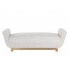 Sunpan Benicio Bench in Rhea Light Barleybellevue Bench And Abbington Black / Bravo Black - Front Angle
