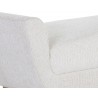 Sunpan Benicio Bench in Rhea Light Barleybellevue Bench And Abbington Black / Bravo Black - Seat Closeup Angle