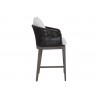 Sunpan Capri Counter Stool In Smoke Grey And Copacabana Marble - Side