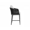 Sunpan Capri Counter Stool In Smoke Grey And Copacabana Marble - Side - Sunpan Capri Counter Stool In Smoke Grey And Copacabana Marble - Side
