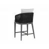 Sunpan Capri Counter Stool In Smoke Grey And Copacabana Marble - Back Angle - Sunpan Capri Counter Stool In Smoke Grey And Copacabana Marble - Back Angle