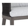 Sunpan Capri Counter Stool In Smoke Grey And Copacabana Marble - Seat Close-up