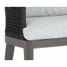 Sunpan Capri Counter Stool In Smoke Grey And Copacabana Marble - Seat Close-up - Sunpan Capri Counter Stool In Smoke Grey And Copacabana Marble - Seat Close-up