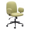 Zuo Modern Lionel Office Chair in Olive Green - Angled