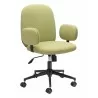 Zuo Modern Lionel Office Chair in Olive Green - Angled - Zuo Modern Lionel Office Chair in Olive Green - Angled