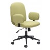 Zuo Modern Lionel Office Chair in Olive Green - Side Angled