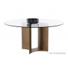 Sunpan Denver Dining Table Base - Round - Angled with Decor