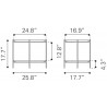 Zuo Modern Bronson Coffee Table Bronze - Dimensions Sheet