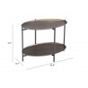 Zuo Modern Bronson Coffee Table Bronze - With DImensions