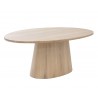 Sunpan Althea Dining Table - Oval in Light Oak - 84" - Angled
