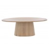 Sunpan Althea Dining Table - Oval in Light Oak - 84" - Front