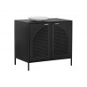 Sunpan Aziza Nightstand - Angled with Decor