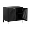 Sunpan Aziza Nightstand - Angled with Opened Cabinet