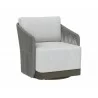 Allariz Swivel Armchair in Warm Grey and Gracebay Light Grey - Angled - Allariz Swivel Armchair in Warm Grey and Gracebay Light Grey - Angled