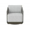 Allariz Swivel Armchair in Warm Grey and Gracebay Light Grey - Front