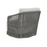 Allariz Swivel Armchair in Warm Grey and Gracebay Light Grey - Back Angled