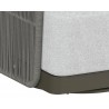 Allariz Swivel Armchair in Warm Grey and Gracebay Light Grey - Frame Detail