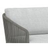 Allariz Swivel Armchair in Warm Grey and Gracebay Light Grey - Arm Close-up