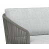 Sunpan Allariz Sofa in Warm Grey and Gracebay Light Grey - Seat Closeup Top Angle