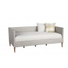 Alpine Furniture Britney Day Bed in Light Grey Linen - Angled