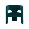 Sunpan Isidore Lounge Chair Teal Front - Sunpan Isidore Lounge Chair Teal Front