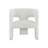 Sunpan Isidore Lounge Chair White Front - Sunpan Isidore Lounge Chair White Front