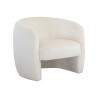 Sunpan Mircea Lounge Chair, Ivory - Front Side Angle