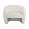 Sunpan Mircea Lounge Chair, Ivory - Front Angle