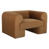Sunpan Ionic Armchair in Meg Gold - Front Side Angle