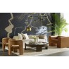Sunpan Ionic Armchair in Meg Gold- Lifestyle